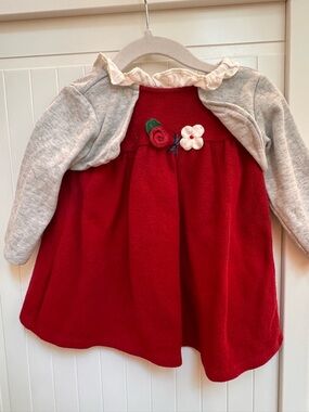 Mayoral Red Newborn baby church dress